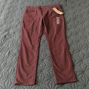 NWT Wine color pull on jeans